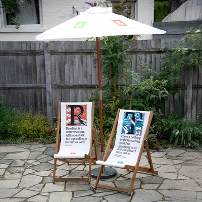  Fully Printed Branded Guardian Parasol & Deckchairs