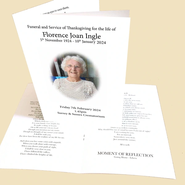  Funeral Order Of Service Copy 