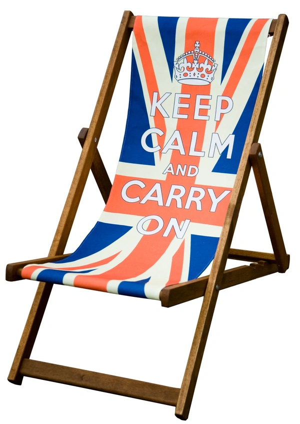  Union Jack Keep Calm And Carry On Deck Chair