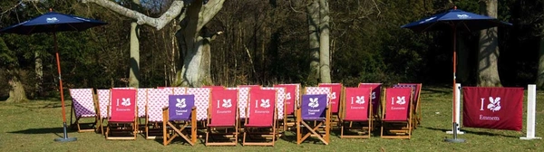 printed deckchairs